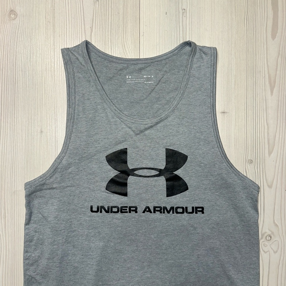 Under Armour Gray and Black Athletic Tank Top - Picture 2 of 4